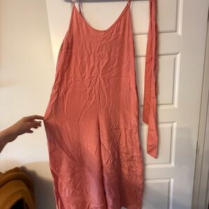 Aritzia Pink Cropped Jumpsuit
